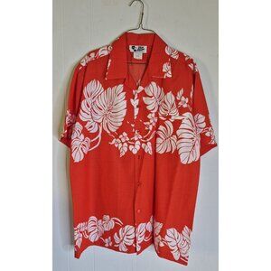 Hilo Hattie Hawaiian Tropic Button-up Short Sleeve Shirt Women's Size XL